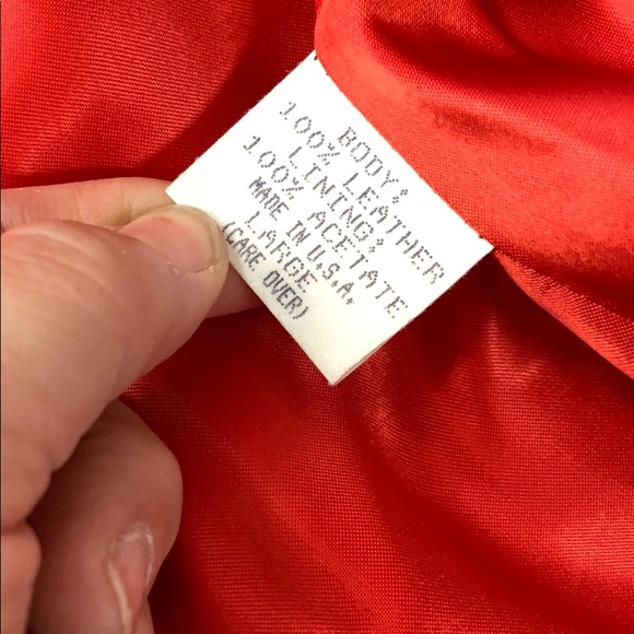 Vintage John Michael Red Leather Jacket - Picture 5 of 5